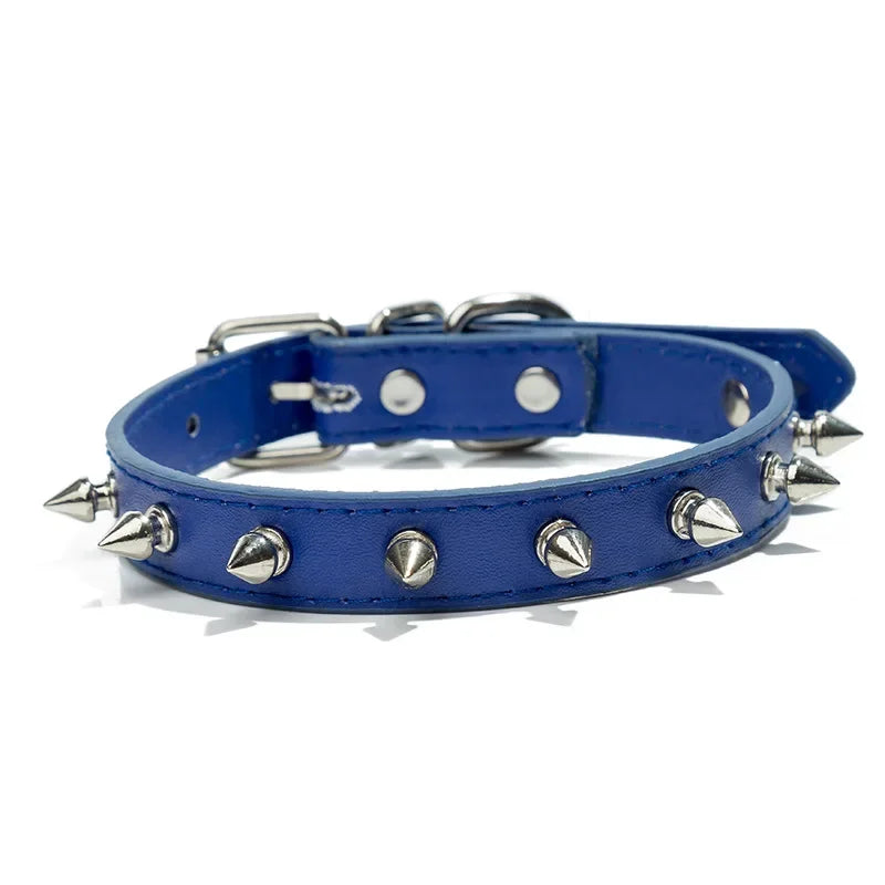 Collier pique pour chien bleu foncé
