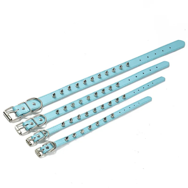 Collier pique pour chien bleu