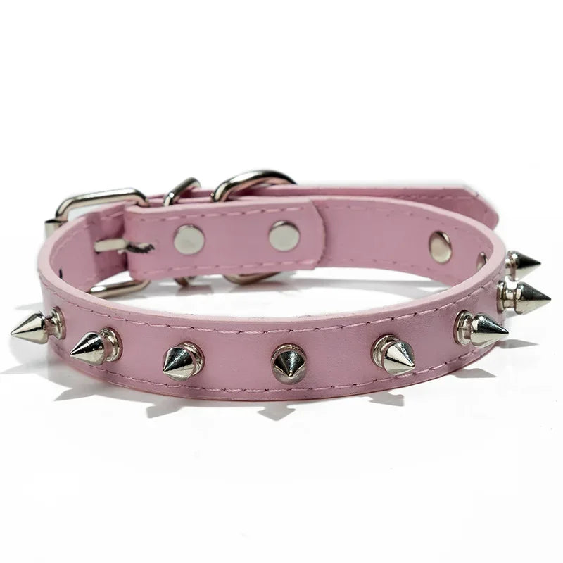Collier pique pour chien rose